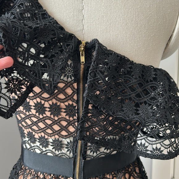 NWT Self Portrait Black Floral Chain Dress US4 - Picture 12 of 16